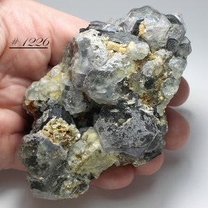 Namibian Mineral Specimen: Schorl Tourmaline, Fluorite, Muscovite, Hyalite Opal