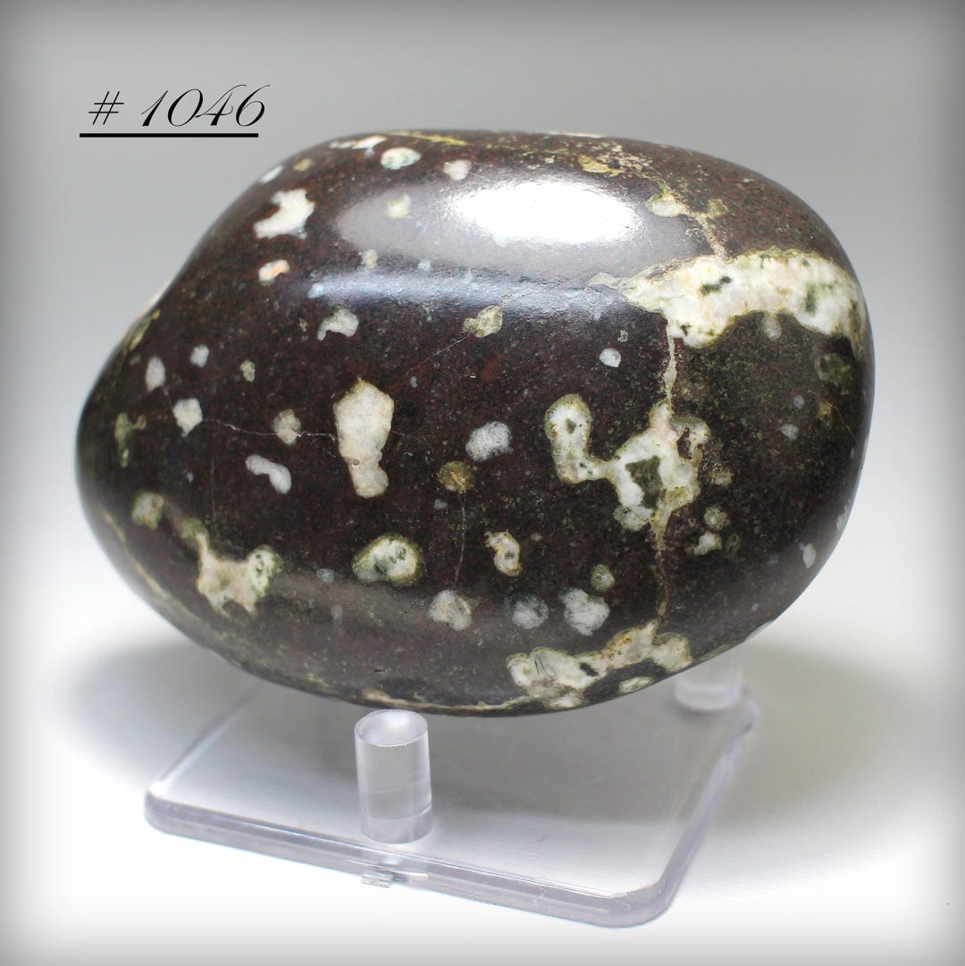 Galaxy Stone: Polished Amygdaloidal Basalt/rhyolite Cobble With Epidote ...