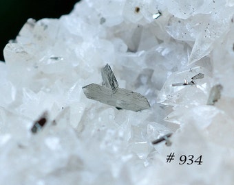 Very Pretty, Bladed Marcasite Crystals  on Sparkly, Light-Colored Calcite Crystal Druse, Inside Limestone Vug - Iowa