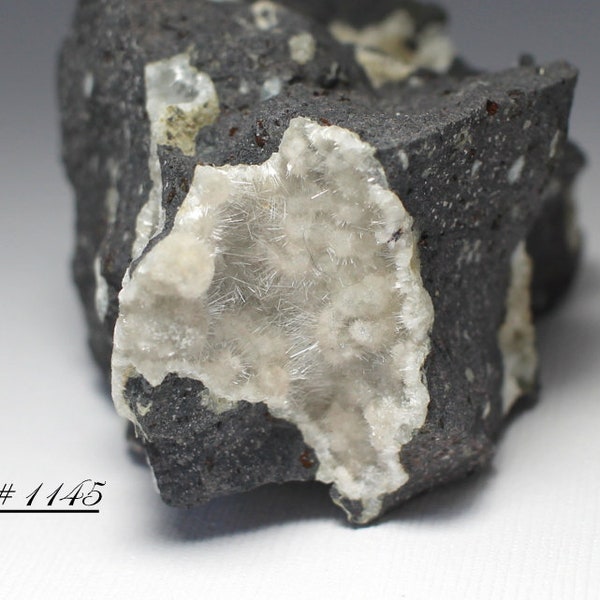 Superb Vintage Specimen of Natrolite in Basalt, from Vogelsberg, Hessen, Germany