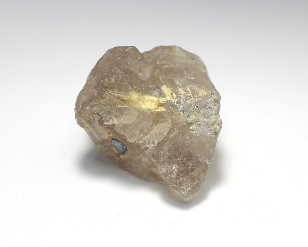 Quartz Rutile Rough Rutilated Quartz Rough: Smoky Quartz With Rutile & Hematite - Brazil - Etsy