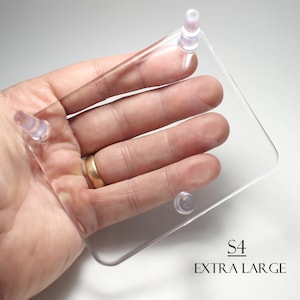 Three Peg Clear Acrylic Mineral Specimen Display Stand (X-Large Size)