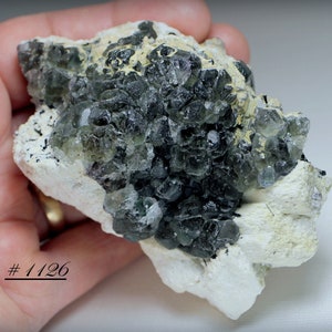 Large Superb Green Fluorite with Black Schorl Tourmaline and White Feldspar, from Namibia