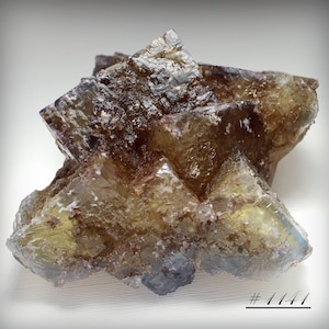 Tri-Color Fluorite Specimen: Yellow, Blue, Violet Cubic Cluster - Cave-in-Rock, Illinois