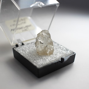 Fluorescent Calcite Crystal Thumbnail-Sized Specimen - Outstanding Rensselaer Quarry, Indiana, Calcite Crystals, Mounted in Perky Box