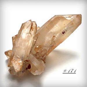 Tangerine Quartz - Aesthetic Perfect Smaller Light-Colored Natural Tangerine Quartz Crystal Cluster - Fabulous Color, from Brazil
