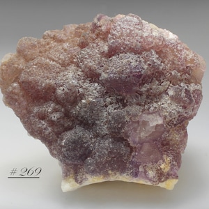 Lilac, Dark-Violet, Mina Navidad, Mexico Fluorite. with White Quartz Matrix -  Fluorite Crystal Display Specimen