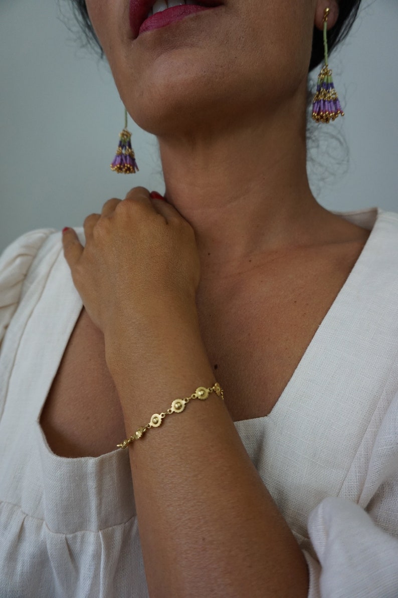 Simple yet elegant bracelet bathed in 24k gold or silver, made by hand in Paris, France image 6