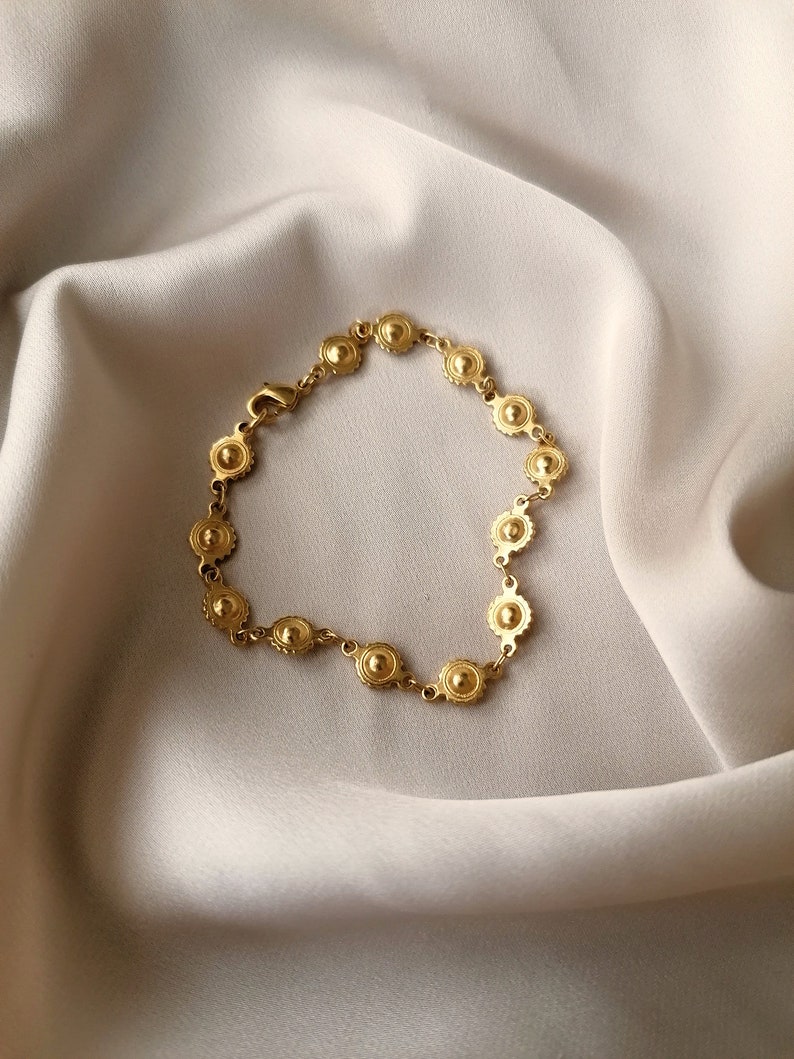 Simple yet elegant bracelet bathed in 24k gold or silver, made by hand in Paris, France image 1