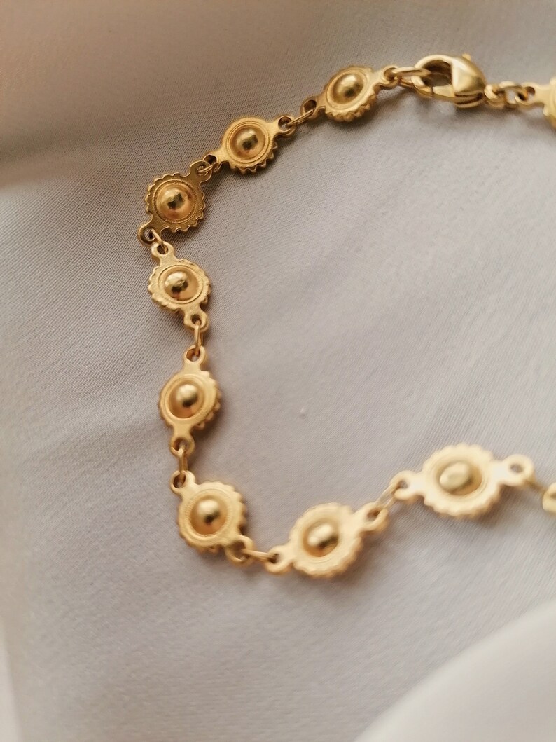 Simple yet elegant bracelet bathed in 24k gold or silver, made by hand in Paris, France image 2