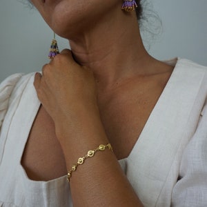 Simple yet elegant bracelet bathed in 24k gold or silver, made by hand in Paris, France image 8