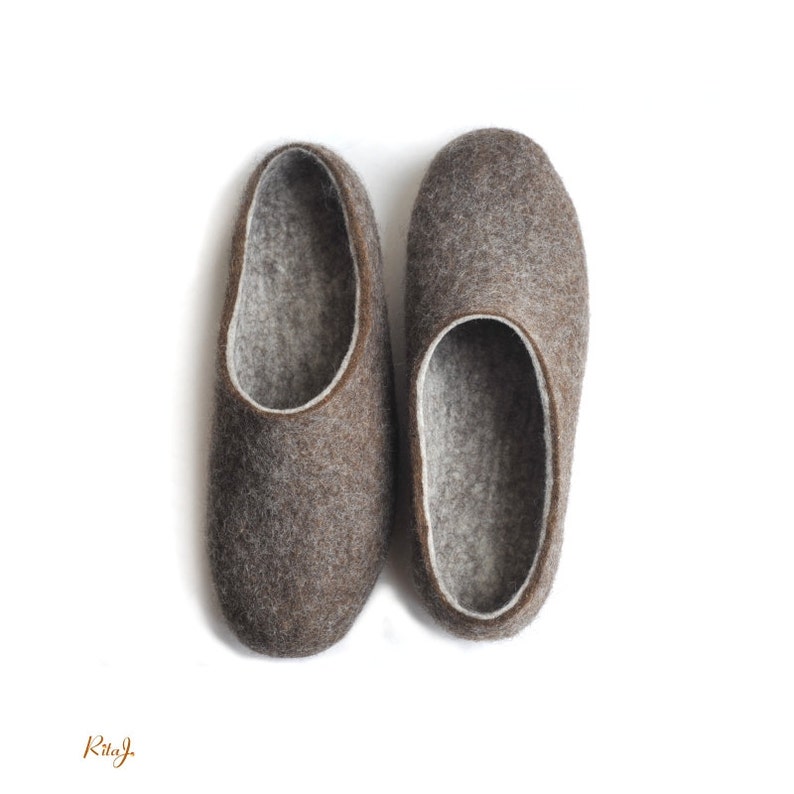Handmade Eco Friendly Felted Slippers With Soles Ecofriendly Etsy