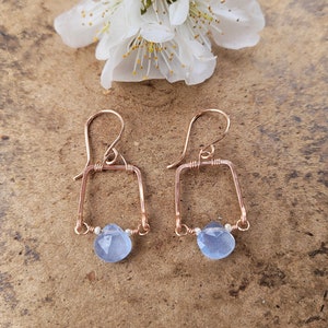 Rose Gold Chalcedony Drops