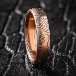 Redwood Forest Mokume Band image 3