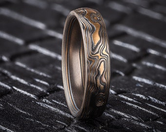 Rustikaler Woodgrain Ring