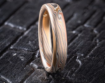 Herrenarmband mit Mokume-Twist-Muster