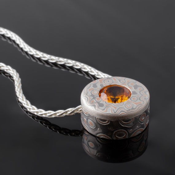 Mokume gane pendant deals