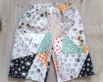 Pantalones para bebés pequeños / Pantalones de verano para bebés hechos a mano con retazos