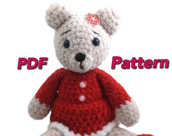 Teddy Bear Girl PDF Pattern Instant Download