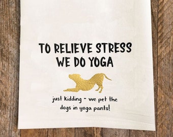 Yoga Dogs Apron /& Dish Towel Set