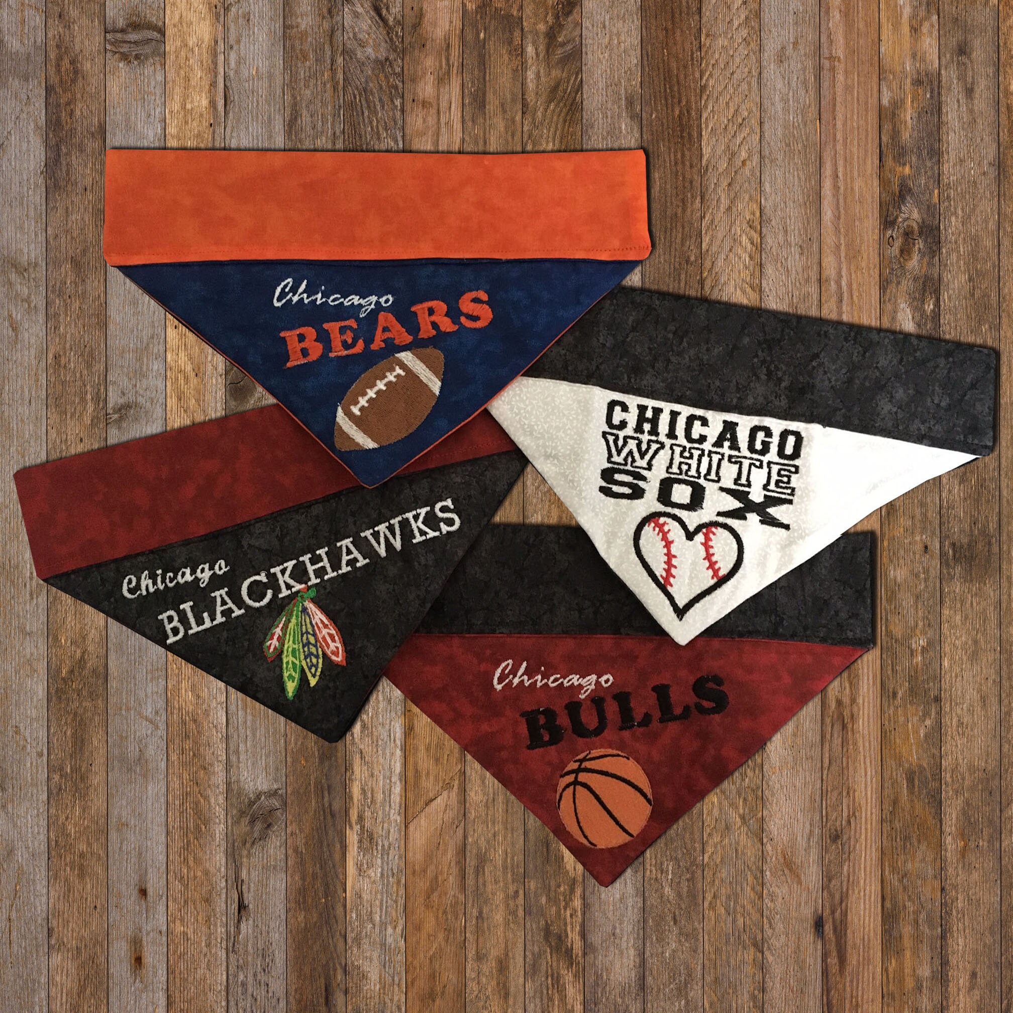 Pet Neckwear Chicago Sports Dog Bandanas Pet Supplies