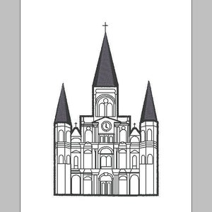 St. Louis Cathedral NOLA Embroidery digital file for download.