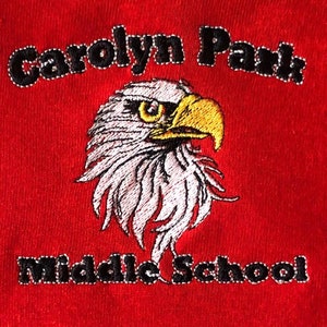 Carolyn Park Middle School Uniform Logo Slidell LA Machine Embroidery Digital Download