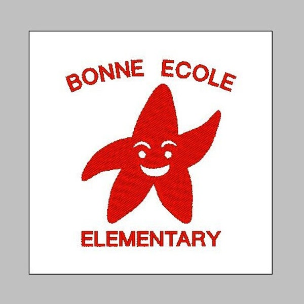 Bonne Ecole Elementary School Slidell, LA Uniform Logo Machine Embroidery Digital File Only
