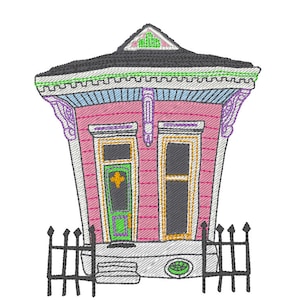 Pink Shotgun House Machine embroidery file for download
