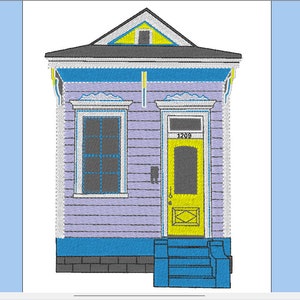 Archivo digital de Shotgun House &quot;Pervinkle&quot; para bordado a máquina
