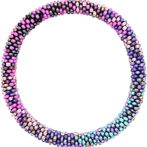 Buy Handmade Rainbow Bracelet From Nepal Original Design by Lotus Sky Handcrafted Pride Jewelry Glass Beadwork Bracelet Chrome Aurora Online in India Etsy