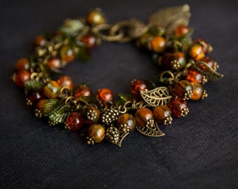 Witch of the Woodland – Ritual Charm Bracelet, Forest Energy Ritual Bracelet – Earth & Harvest Magic Jewellery
