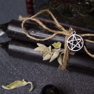 Black herbal spell candles. Pure bees wax candle. Protection Candle.  Black Altar Candles. Witch candle. Negativity absorber. Witchcraft.