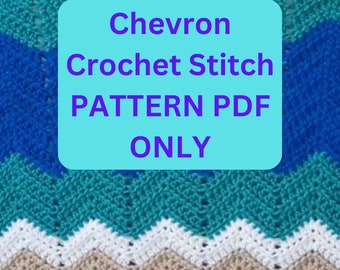 Chevron Crochet Stitch Guide Pattern Sheet