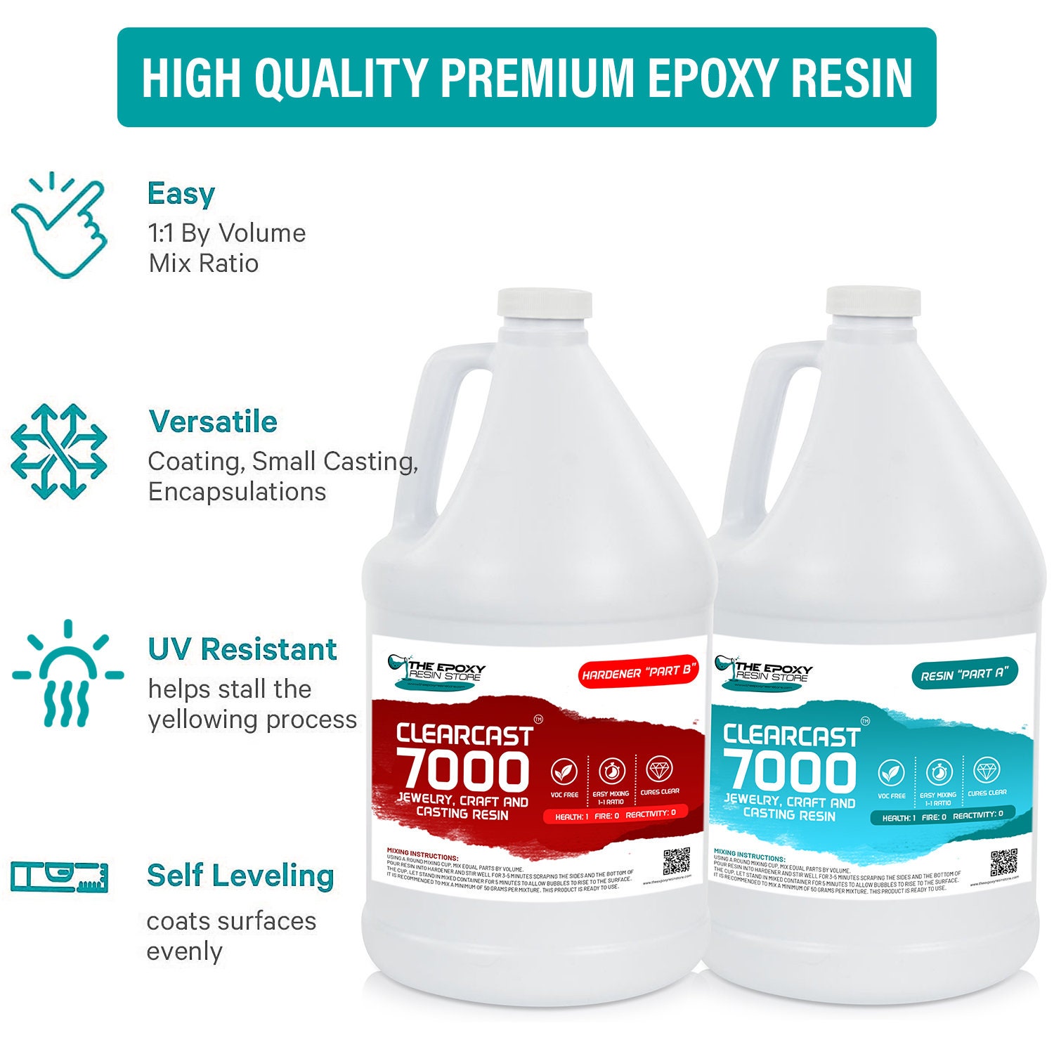 Clear Epoxy Resin voc free non toxic - Clearcast 7000 Clearcast 7000 The  Epoxy Resin Store