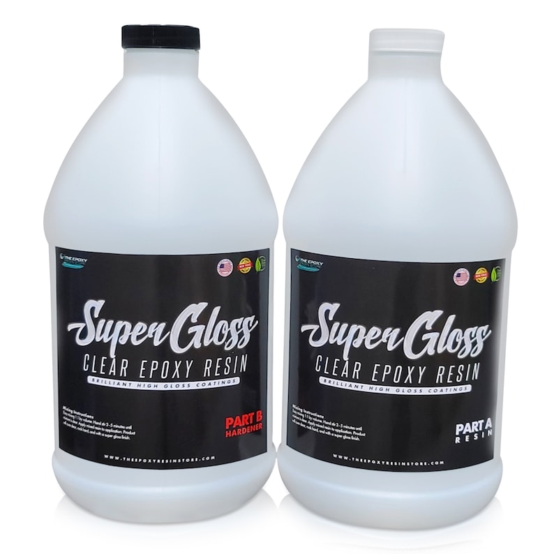 super clear epoxy resin High gloss finish tabletop  tumbler coating best epoxy resin - 1 gallon kit 