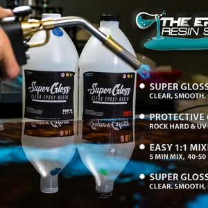 Crystal Clear Epoxy Resin: High Gloss Coating, UV Stable image 3