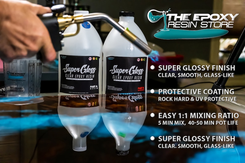 Crystal Clear Epoxy Resin: High Gloss Coating, UV Stable image 3
