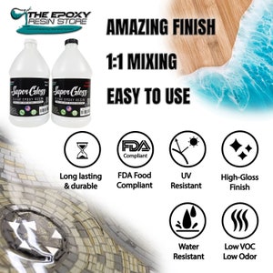Crystal Clear Epoxy Resin: High Gloss Coating, UV Stable image 5