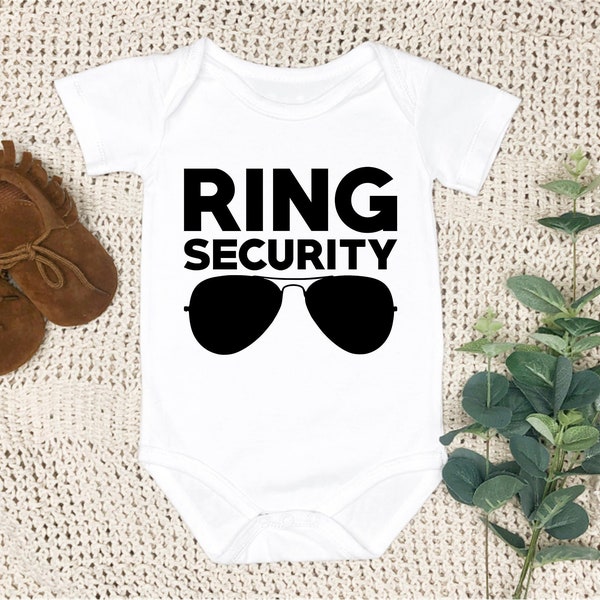 Ring Security Wedding party print - baby Onesie bodysuit - long sleeve - short sleeve - Newborn to 24 Months