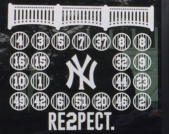 yankees retired jerseys