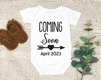 Coming Soon Baby Announcement Onesie® - Maternity Photo Prop - Bodysuit - Pregnancy Announcement Onesie®-