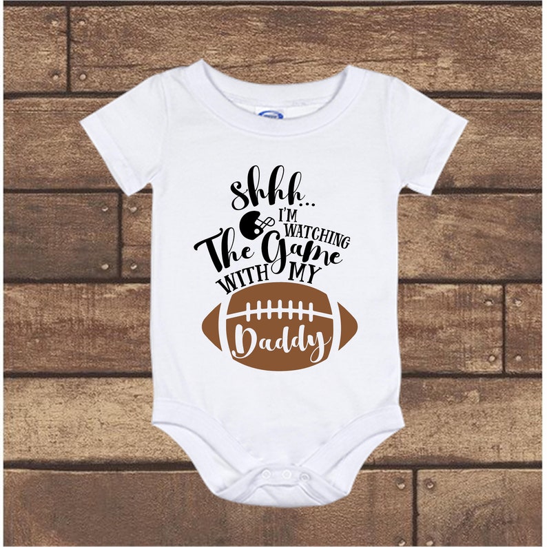 Shhh I'm Watching the Game With My Daddy Baby Onesie | Etsy