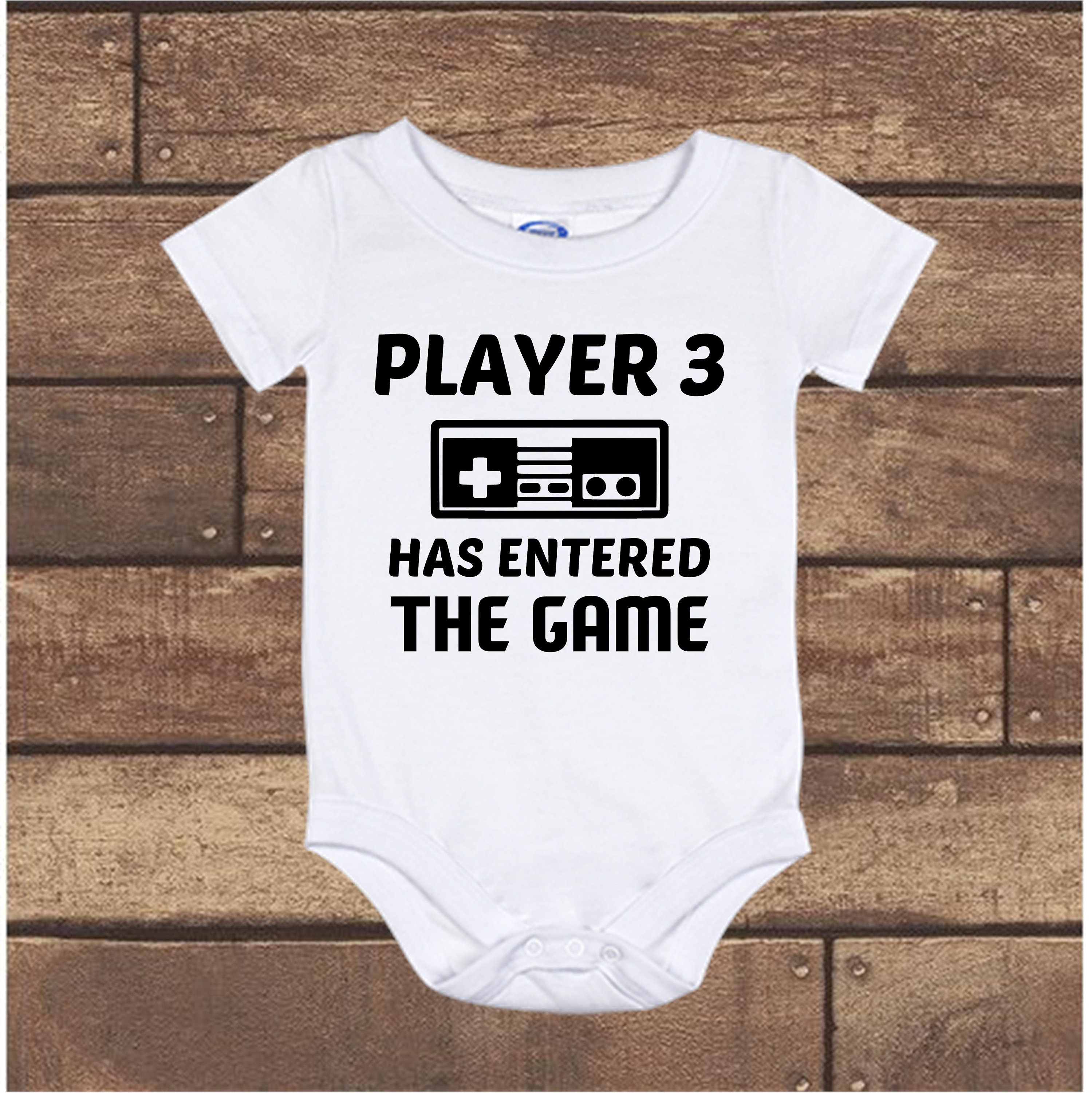 Player 3 Has Entered the Game Coming Soon Baby Onesie\u2122 Pregnancy Announcement Baby Announcement Pregnancy Reveal Video Game