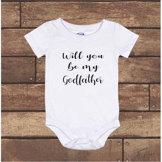 Will you be my Godfather baby Onesie Godparents long | Etsy