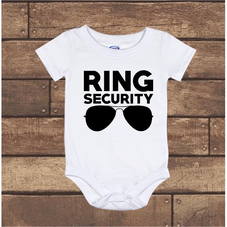 Ring Security Wedding party print baby Onesie bodysuit | Etsy