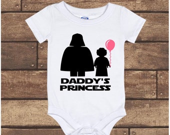 Daddys Little Princess Baffle White Baby Onesie Baby Girl Star Wars Inspired Onesie Daddys Little Princess Baffle White Baby Onesie Baby Girl Star Wars Inspired Onesie