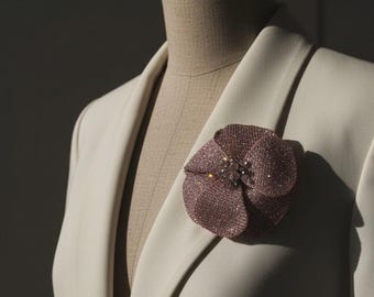 Starlight Couture Pink AB Flower Pin Brooch