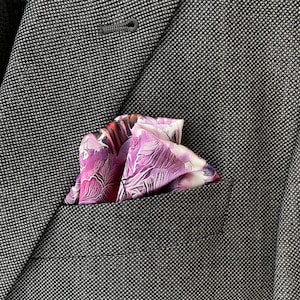 Art Series Reverie Sunset Silk Satin Pocket Square Gift For Men Handkerchief image 2