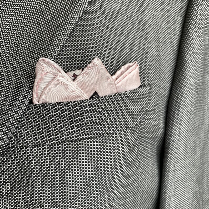 Pink Dark Metal Orchid Silk Pocket Square